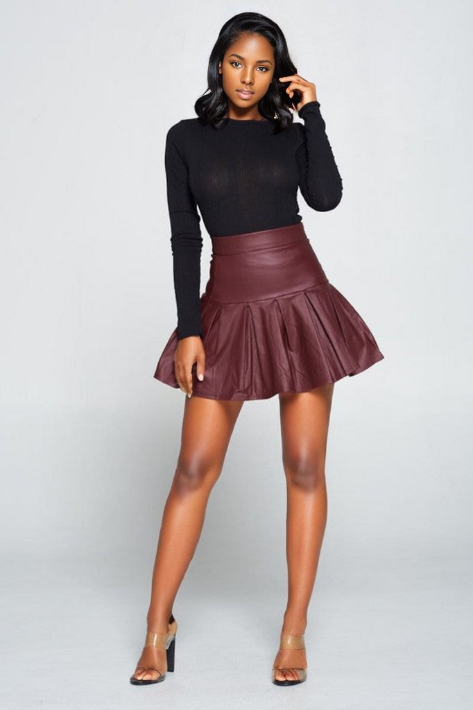 Brittany high waisted faux leather mini skirt – LucyLilyBeauty